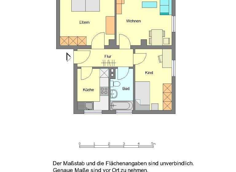 Wohnung zur Miete 569 € 3 Zimmer 54,1 m² 1. Geschoss Lessingstraße 7 Rheda Rheda-Wiedenbrück 33378