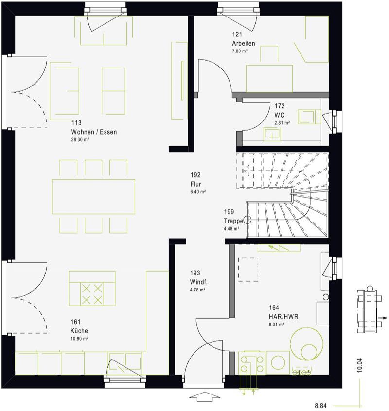 Einfamilienhaus zum Kauf 465.000 € 4 Zimmer 130 m²<br/>Wohnfläche 570 m²<br/>Grundstück Niederarnbach Brunnen 86564