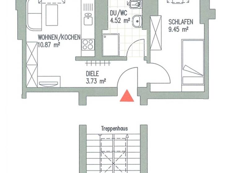 Studio zur Miete 490 € 1 Zimmer 28,6 m² 4. Geschoss frei ab 01.06.2026 Delitzscher Straße 144 Eutritzsch Leipzig 04129