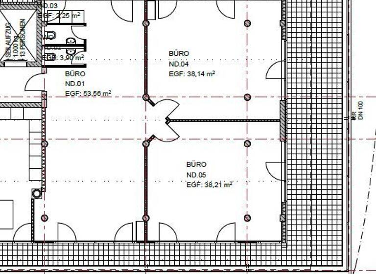 Bürofläche zur Miete 1.350 € 3 Zimmer Südend Fulda 36043