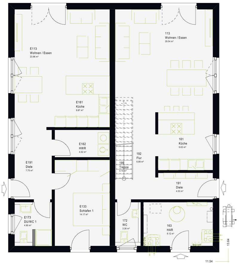 Mehrfamilienhaus zum Kauf provisionsfrei 610.998 € 16 Zimmer 264 m²<br/>Wohnfläche 712 m²<br/>Grundstück Visbek Visbek 49429