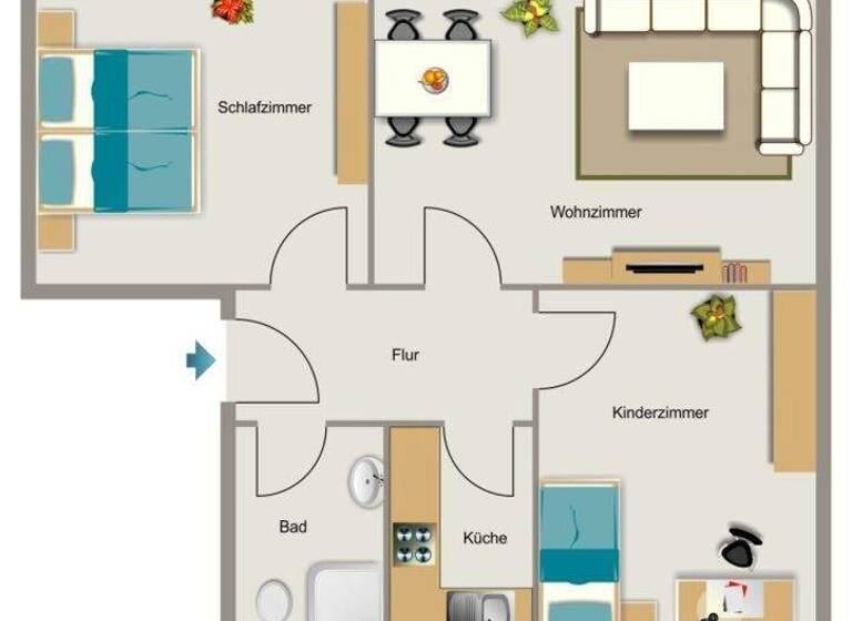 Wohnung zur Miete 417 € 3,5 Zimmer 63 m² 1. Geschoss Lohstraße 3 Vierlinden Duisburg 47178