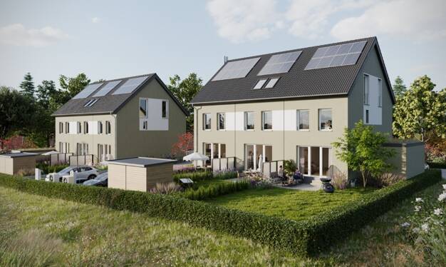 Reihenmittelhaus zum Kauf - Erstbezug provisionsfrei 399.900 € 5,5 Zimmer 121 m² 174 m² Grundstück An der Kucksche 1 Rockau Dresden / Rockau 01328