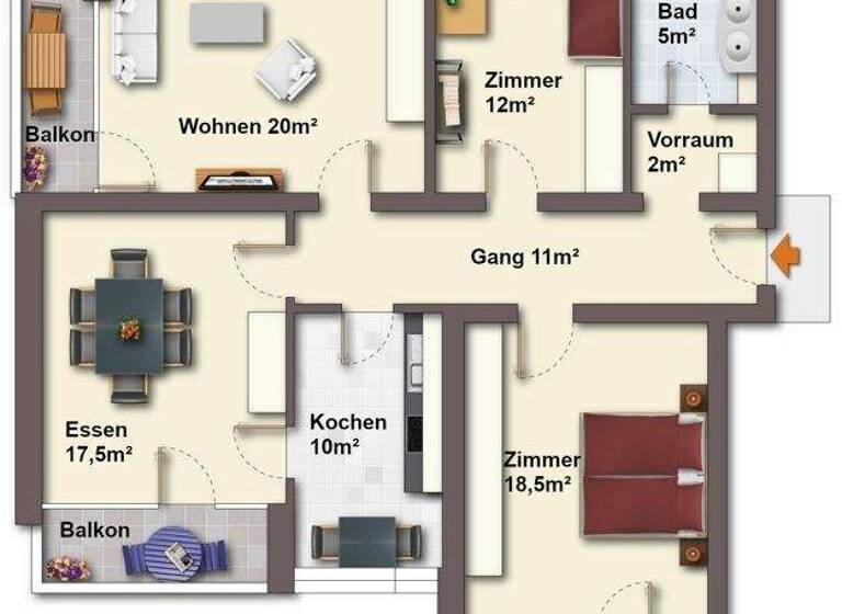 Wohnung zum Kauf 469.000 € 4,5 Zimmer 96 m² 5. Geschoss Sandgasse 19 Dornbirn 6850