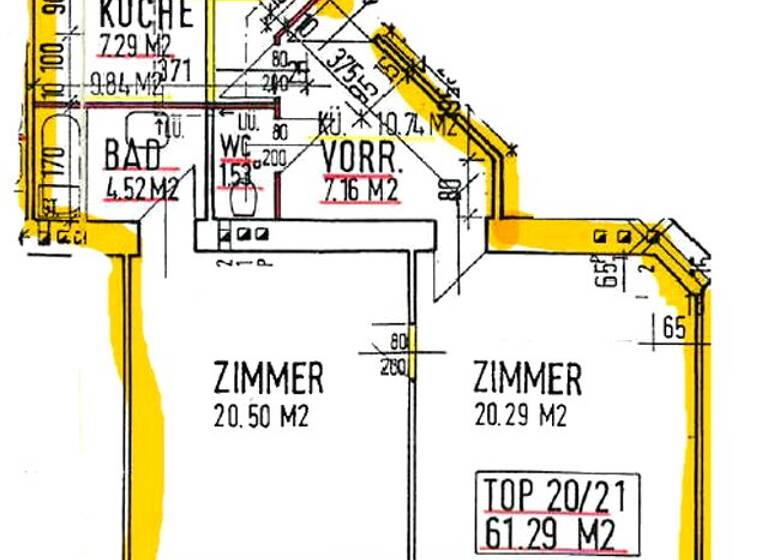 Wohnung zum Kauf 199.000 € 2 Zimmer 61,3 m² 2. Geschoss Wien 1210