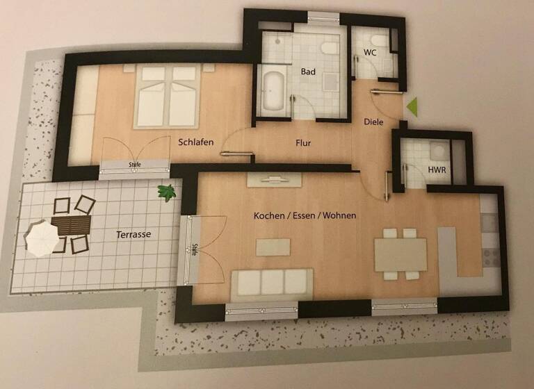 Penthouse zur Miete 1.290 € 2 Zimmer 79 m² 3. Geschoss Neuröthenbach Nürnberg 90449
