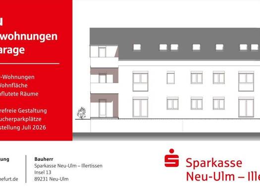 Wohnung zur Miete 1.170 € 4 Zimmer 80,7 m² Geschoss 2/2 frei ab 01.11.2026 Unterer Flurweg 19 Senden Senden 89250