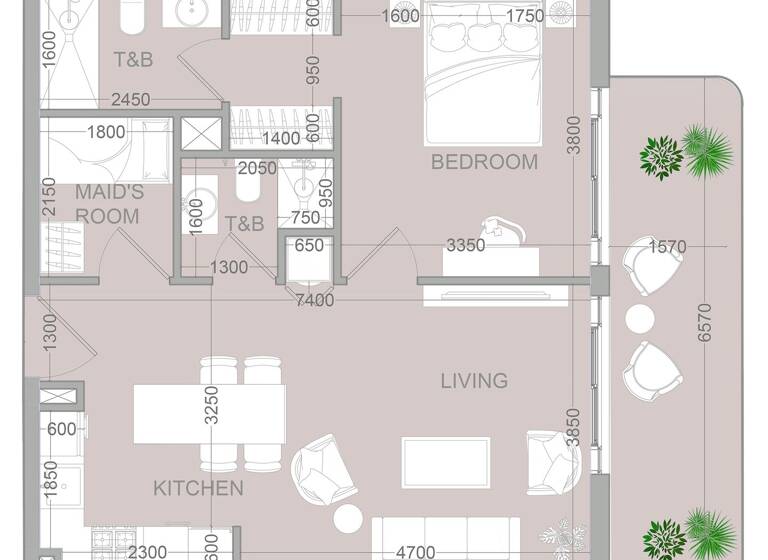 Wohnung zum Kauf provisionsfrei 319.654 € 2,5 Zimmer 73,1 m² Dubai 00000