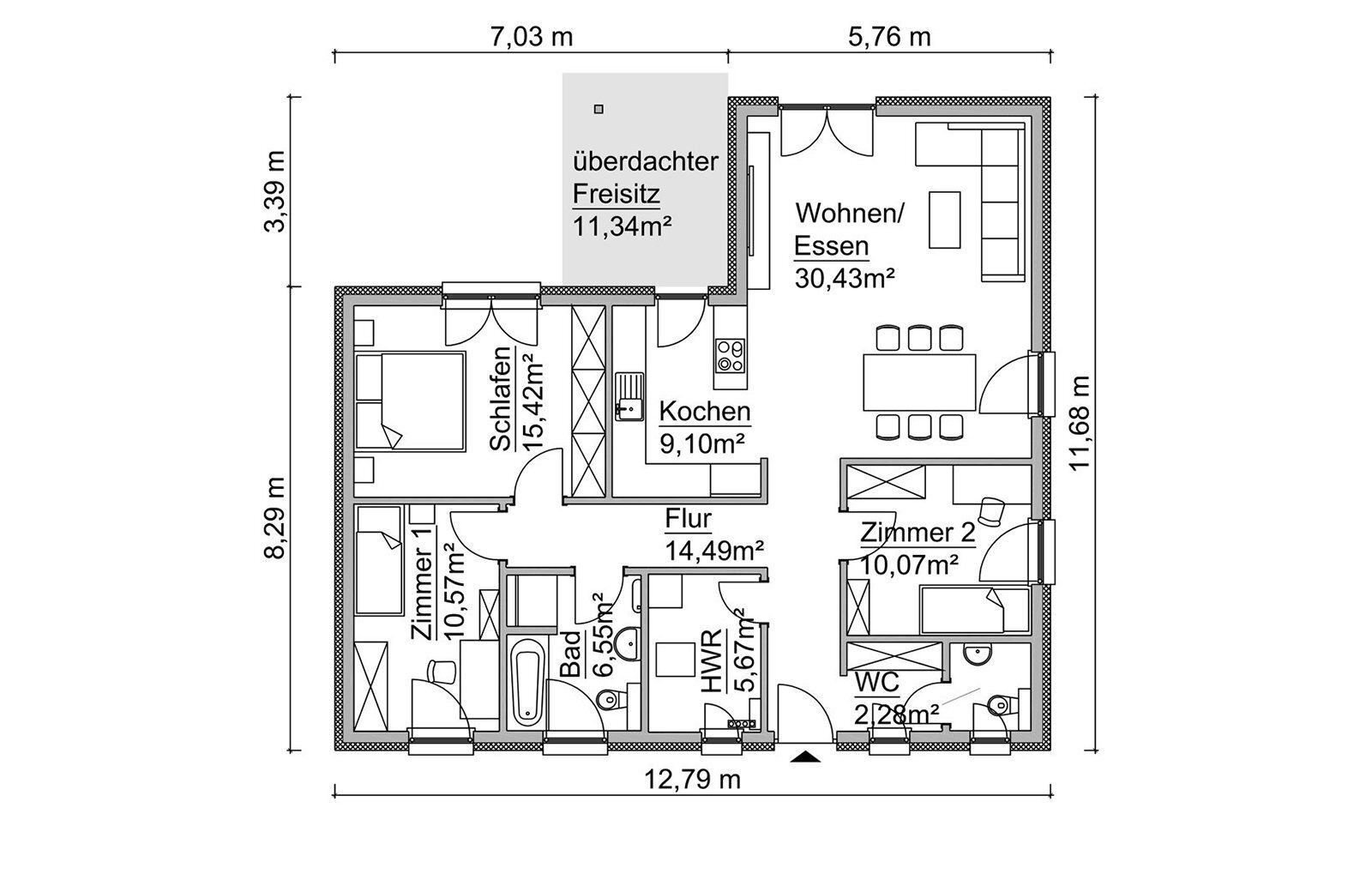 Einfamilienhaus zum Kauf provisionsfrei 359.050 € 4 Zimmer 116 m²<br/>Wohnfläche 851 m²<br/>Grundstück Benz Benz 17429