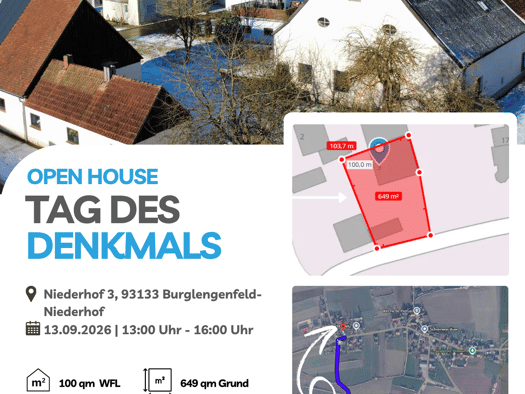 Einfamilienhaus zum Kauf 3 Zimmer 100 m² 649 m² Grundstück Niederhof Burglengenfeld 93133
