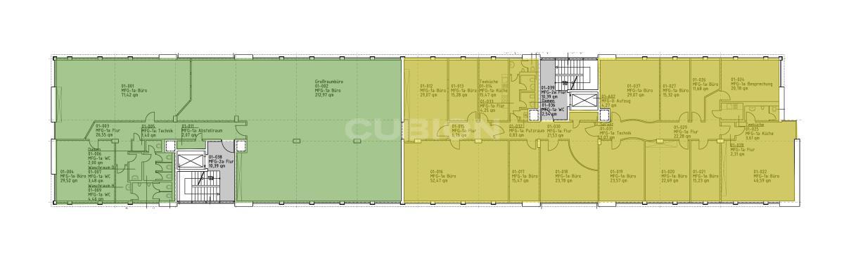 Büro-/Praxisfläche zur Miete provisionsfrei 10,50 € 817 m²<br/>Bürofläche ab 386 m²<br/>Teilbarkeit Wasserstraße 221 Wiemelhausen - Brenschede Bochum 44799