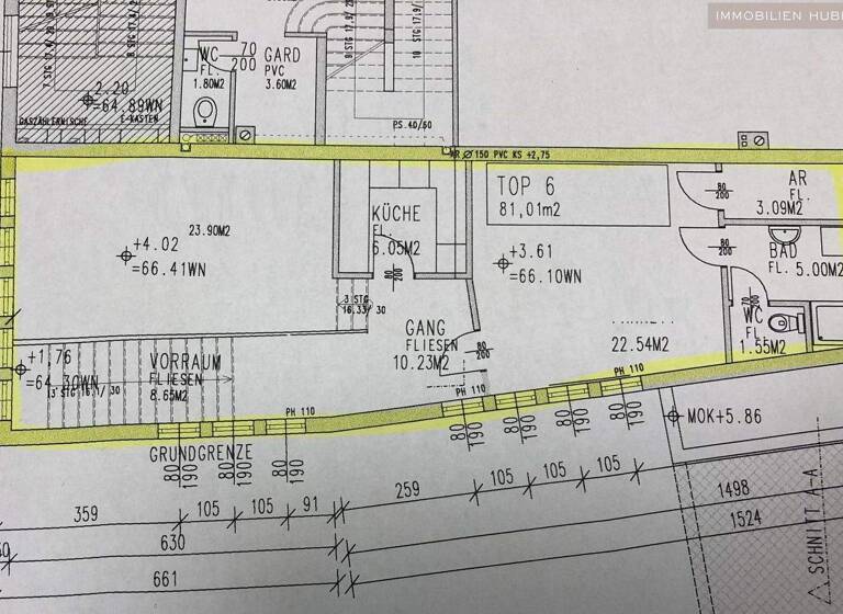 Wohnung zur Miete 1.119 € 2 Zimmer 81 m² 1. Geschoss Wien 1190