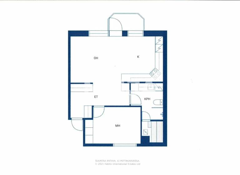 Studio zum Kauf 115.000 € 2 Zimmer 52 m² 2. Geschoss Kauppakatu 13 Tornio 95400
