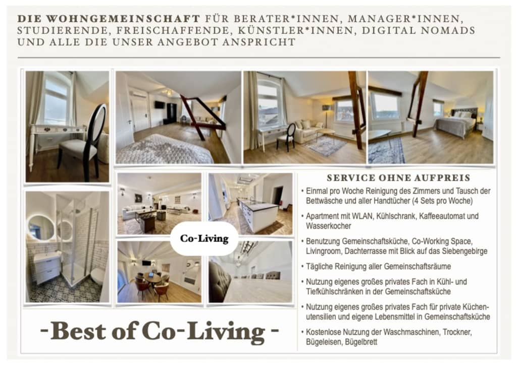 Wohnung zur Miete Wohnen auf Zeit 1.509 € 1 Zimmer 41 m²<br/>Wohnfläche 04.01.2025<br/>Verfügbarkeit Hauptstrasse Königswinter Königswinter 53639