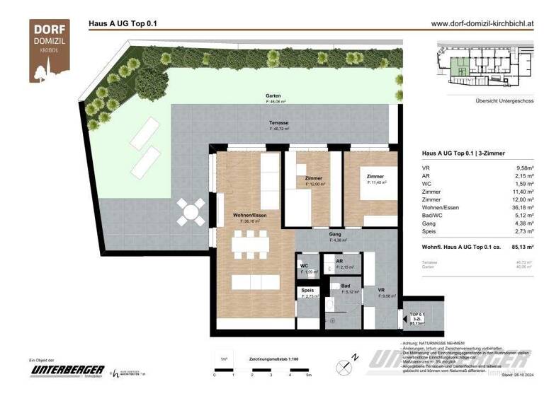 Wohnung zum Kauf - Erstbezug 647.500 € 3 Zimmer 85,1 m² Tirolerstraße 35 Kirchbichl 6322