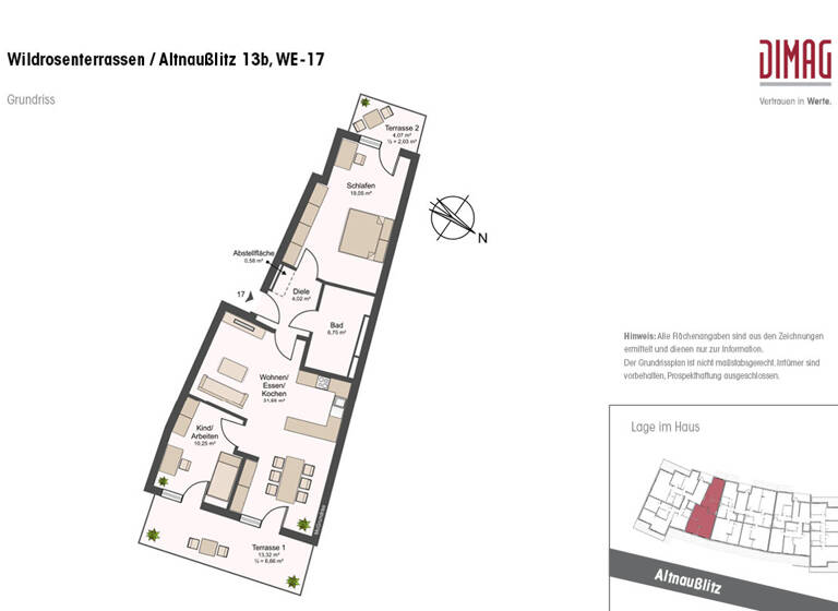 Wohnung zur Miete 1.215 € 3 Zimmer 81 m² EG Altnaußlitz 13b Naußlitz Dresden 01159