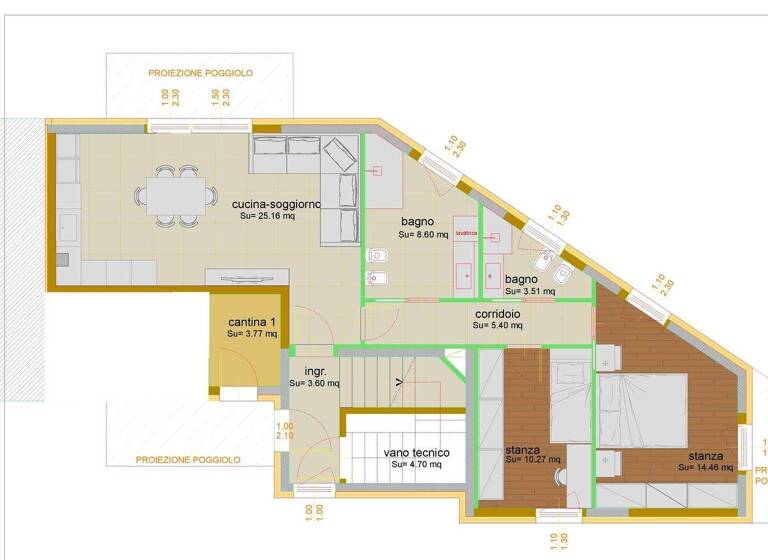 Wohnung zum Kauf - Erstbezug 329.500 € 3 Zimmer 121 m² frei ab sofort Caldonazzo