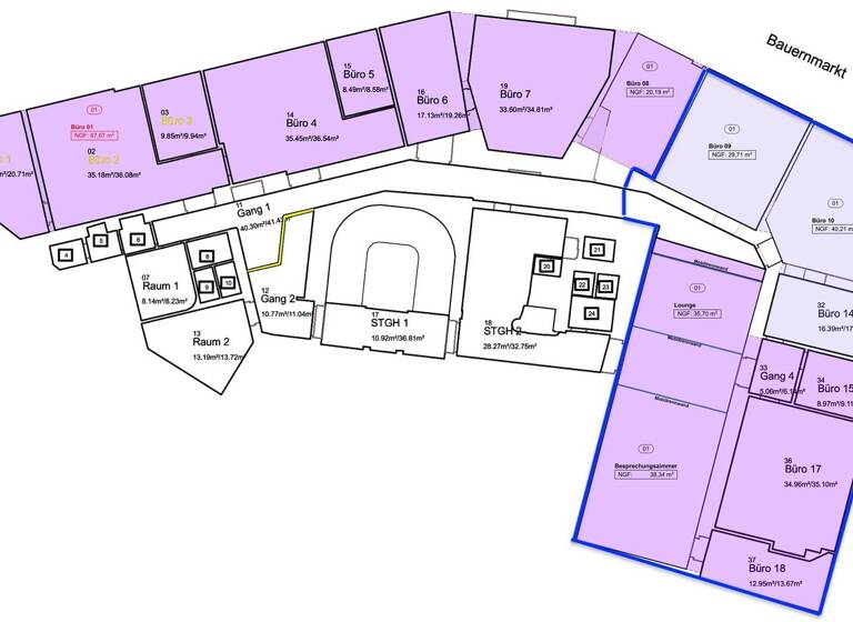 Bürofläche zur Miete 35 € 5 Zimmer 290 m² Bürofläche Wien 1010