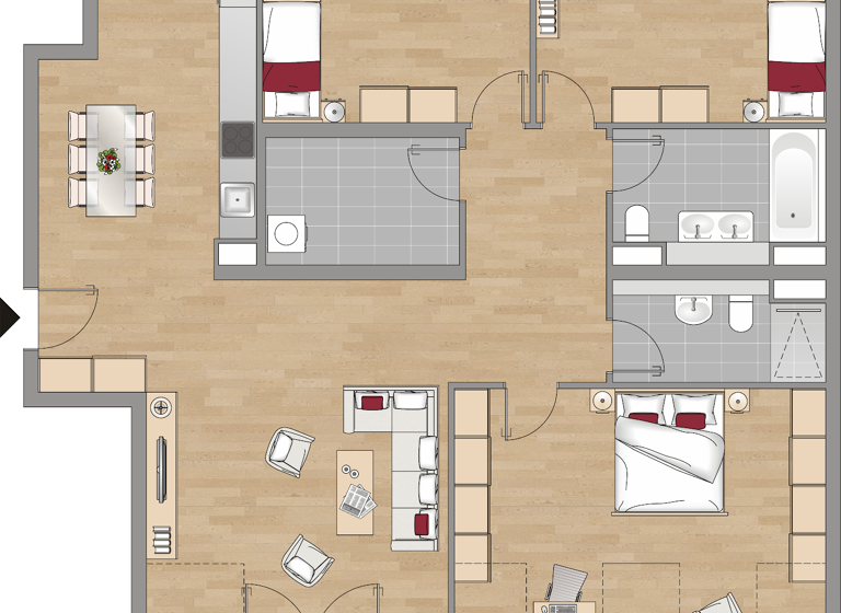 Wohnung zur Miete 2.242 € 4 Zimmer 131,9 m²<br/>Wohnfläche 7.<br/>Geschoss 01.06.2025<br/>Verfügbarkeit Rampische Straße 13 Innere Altstadt Dresden 01067