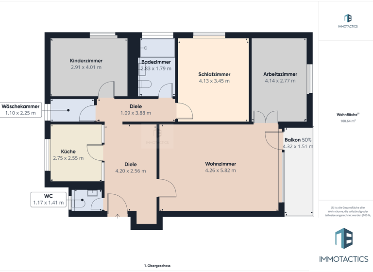 Wohnung zum Kauf provisionsfrei 399.000 € 4 Zimmer 101 m² 1. Geschoss Bad Kreuznach 55543