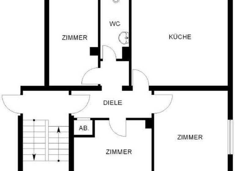 Wohnung zur Miete 485 € 3,5 Zimmer 70 m² 2. Geschoss Ludwigstr. 54 Wanne Herne 44649