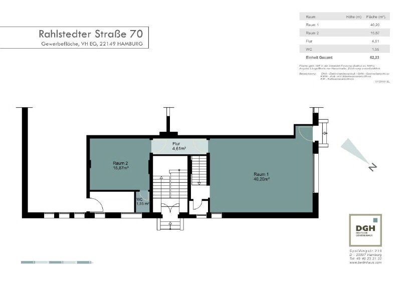 Laden zur Miete provisionsfrei 2 Zimmer Rahlstedter Str. 70 Rahlstedt Hamburg 22149