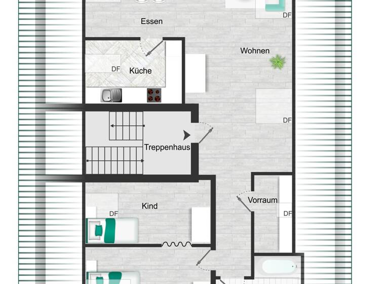 Wohnung zum Kauf 179.000 € 3 Zimmer 74 m²<br/>Wohnfläche Dachgeschoss, 3.<br/>Geschoss Waldbrunn 97295