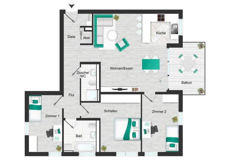 Wohnung zum Kauf 498.000 € 4 Zimmer 97 m² 1. Geschoss Mitte Sindelfingen 71065