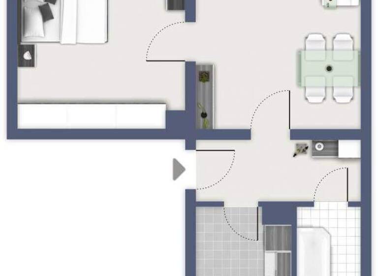 Wohnung zur Miete 282 € 2 Zimmer 51,2 m² EG Talstraße 88 Reichenbrand Chemnitz 09117