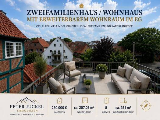 Haus zum Kauf als Kapitalanlage geeignet 250.000 € 8 Zimmer 207 m² 251 m² Grundstück Wilster 25554