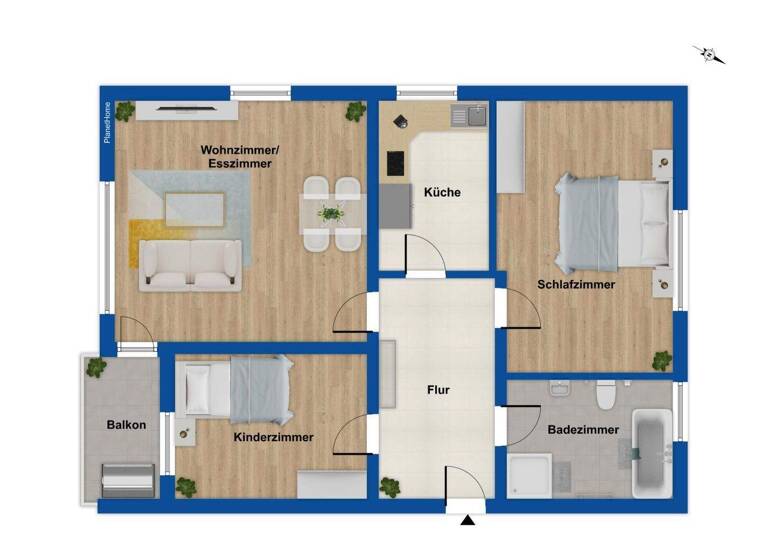 Wohnung zum Kauf 310.000 € 3 Zimmer 76,2 m² 2. Geschoss Lerchenfeld Freising 85356
