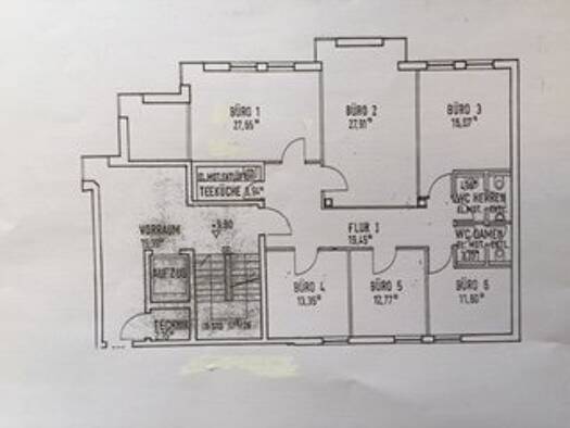 Büro zur Miete provisionsfrei 950 € 6 Zimmer 137 m² Bürofläche Gostenhofer Hauptstr. 35 35 Gostenhof Nürnberg 90443