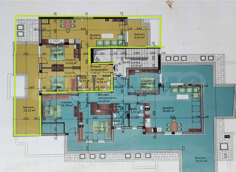 Studio zum Kauf 245.500 € 3 Zimmer 136,4 m² Sofia