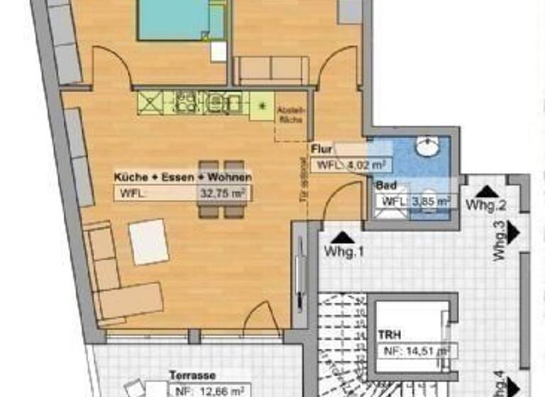 Studio zum Kauf provisionsfrei 302.928 € 3 Zimmer 76,5 m²<br/>Wohnfläche 1.<br/>Geschoss Nürnberger Str. 16 Körle Körle 34327