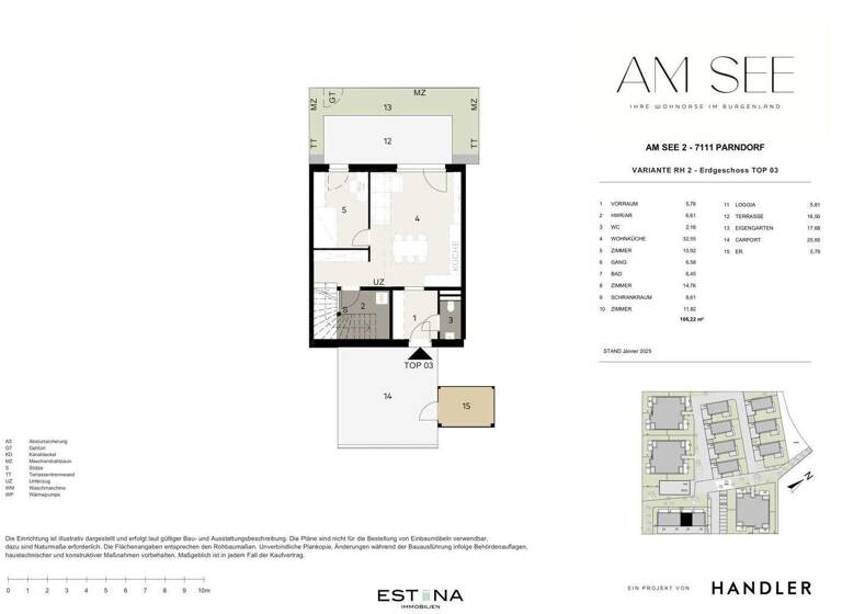 Reihenmittelhaus zum Kauf - Erstbezug 629.000 € 4 Zimmer 107 m² Am See Parndorf 7111