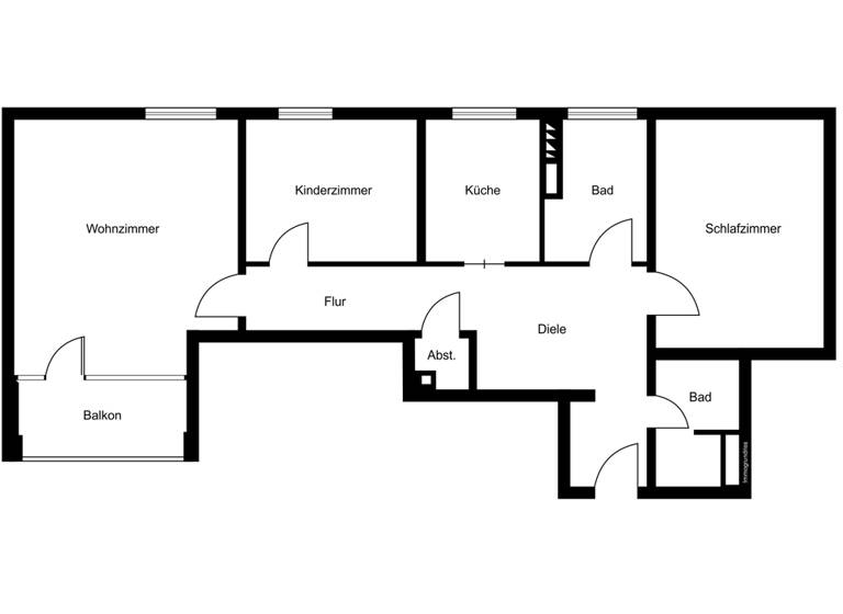Wohnung zum Kauf 199.000 € 3 Zimmer 84 m² 1. Geschoss Quickborn 25451