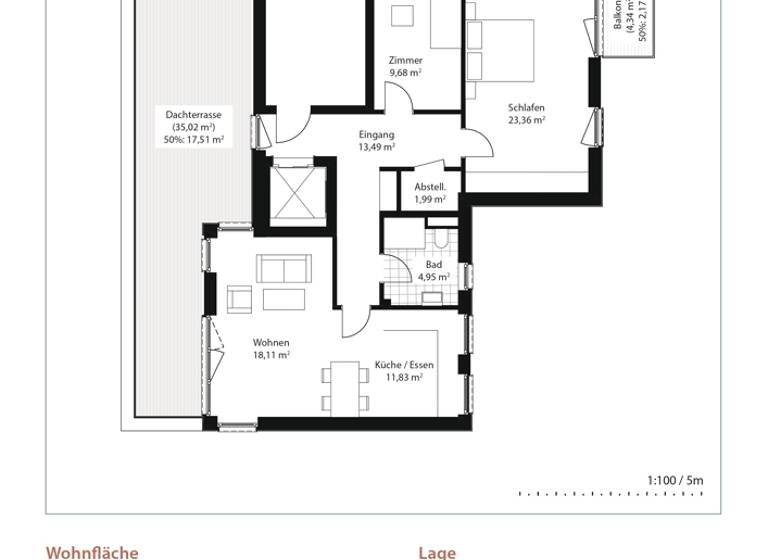 Penthouse zum Kauf - Erstbezug 875.000 € 3 Zimmer 103,1 m² 2. Geschoss Niendorf Hamburg 22459