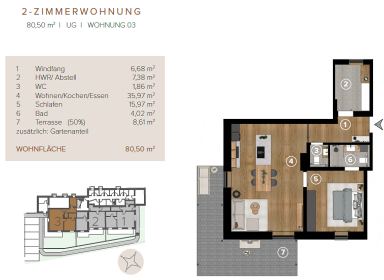 Wohnung zum Kauf - Erstbezug provisionsfrei 320.000 € 2 Zimmer 80,5 m² EG frei ab sofort Böbrach 94255