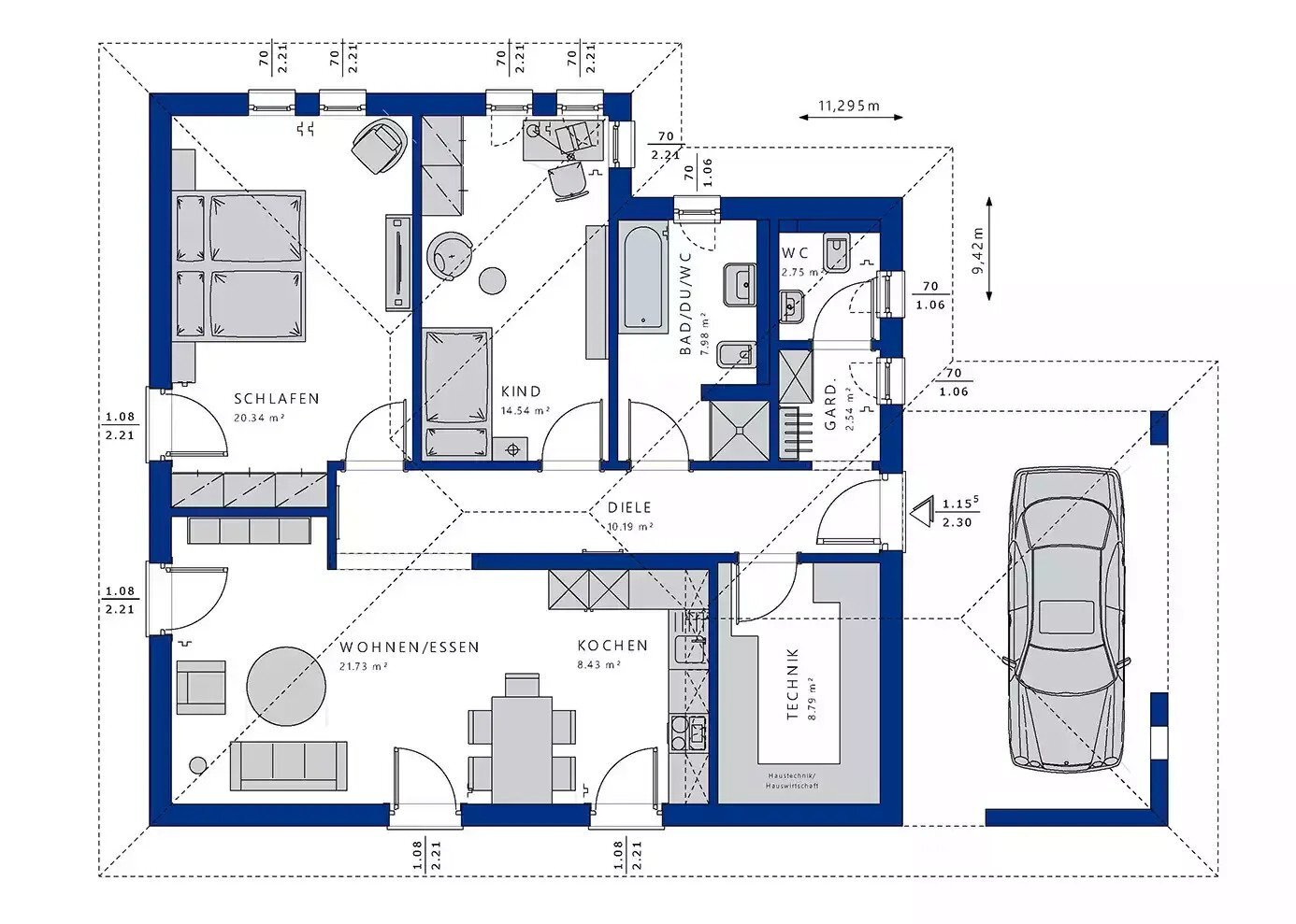 Haus zum Kauf 776.334 € 3 Zimmer 97 m²<br/>Wohnfläche 439 m²<br/>Grundstück Budenheim 55257