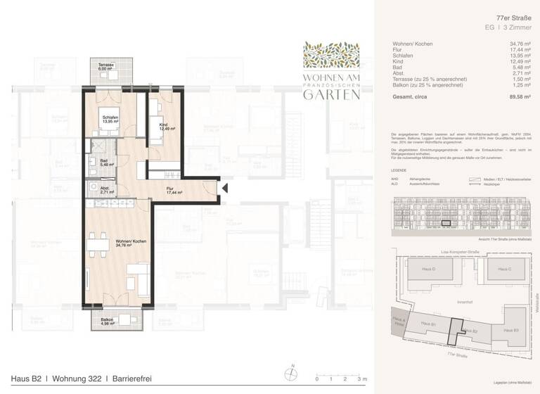 Wohnung zur Miete - Erstbezug 1.254 € 3 Zimmer 89,6 m² Blumlage Celle 29221