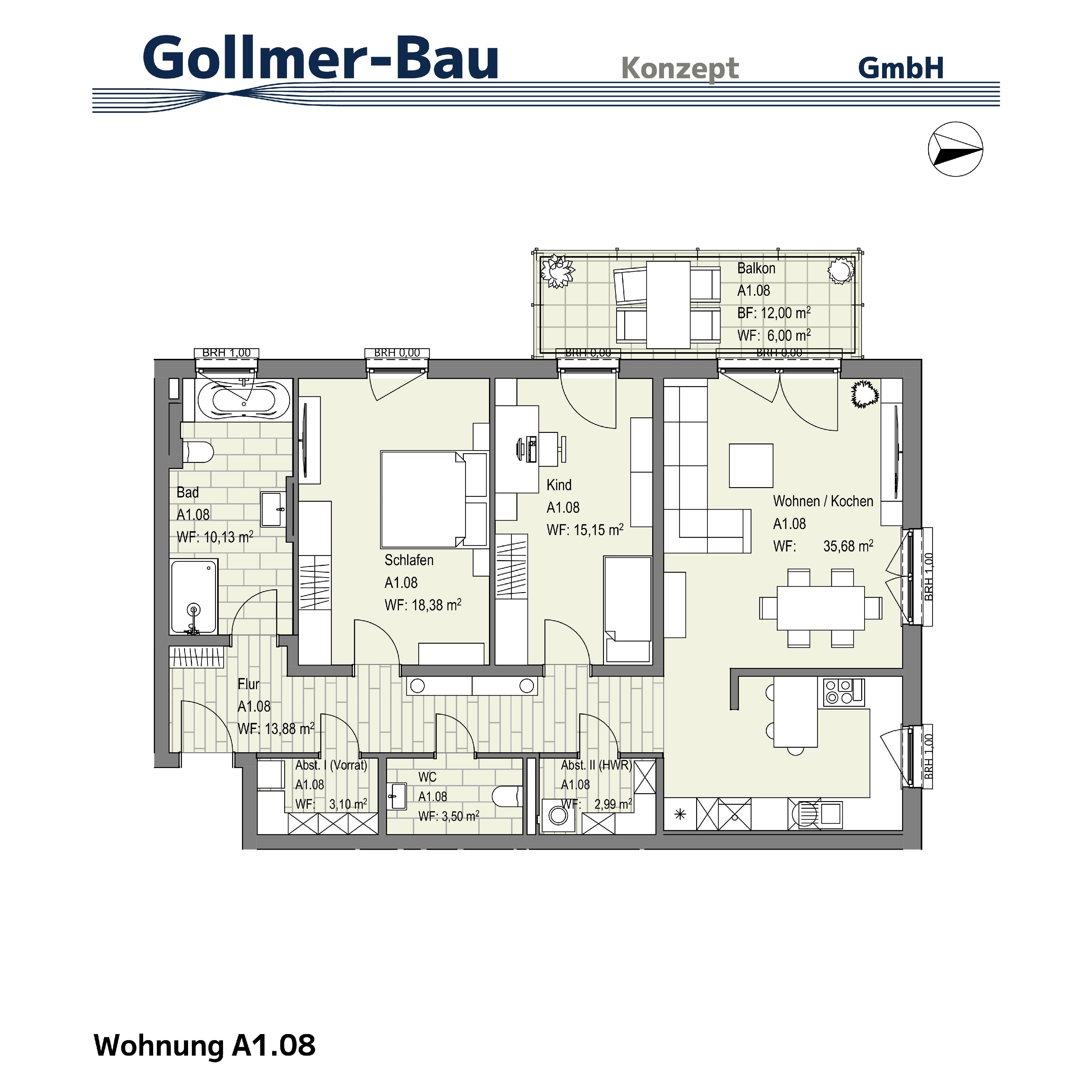 Wohnung zum Kauf 308.760 € 3 Zimmer 108,8 m²<br/>Wohnfläche 1.<br/>Geschoss Deesdorfer Weg 18 Halberstadt Halberstadt 38820