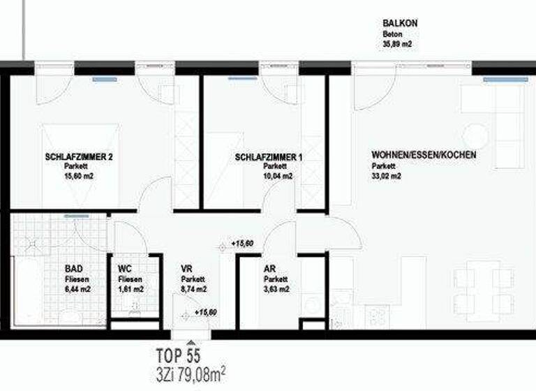 Wohnung zum Kauf 435.000 € 3 Zimmer 79,5 m² Salzburg 5020
