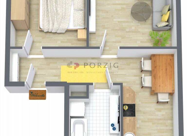 Wohnung zur Miete 333 € 2 Zimmer 66,3 m² 3. Geschoss Südstraße 8b Limbach-Oberfrohna 09212