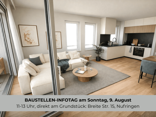 Wohnung zum Kauf - Neubau provisionsfrei als Kapitalanlage geeignet 544.000 € 3 Zimmer 74,3 m² teilbar ab 74,3 m² Breite Straße 15 Nufringen 71154