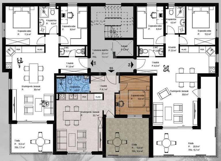 Wohnung zum Kauf - Erstbezug 228.900 € 2 Zimmer 58,2 m² 1. Geschoss Zadar 23000