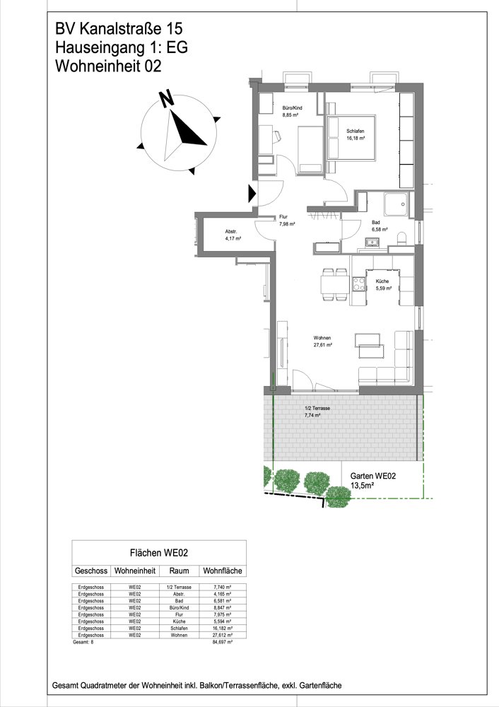 Wohnung zum Kauf 485.331 € 3 Zimmer 84,7 m²<br/>Wohnfläche EG<br/>Geschoss Nagold Nagold 72202