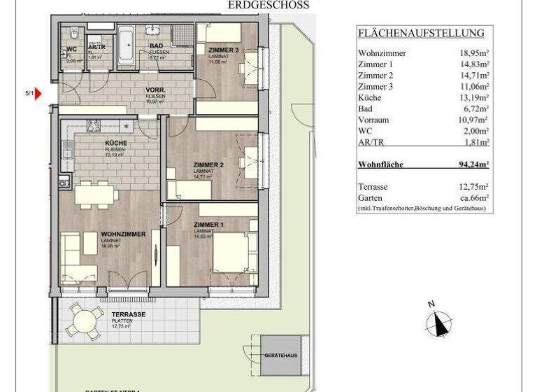 Wohnung zum Kauf - Erstbezug provisionsfrei 415.900 € 4 Zimmer 93,9 m² Kottingbrunn 2542
