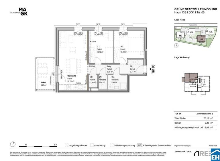 Wohnung zum Kauf - Erstbezug 485.050 € 3 Zimmer 76,2 m² 1. Geschoss Quellenstraße Mödling 2340