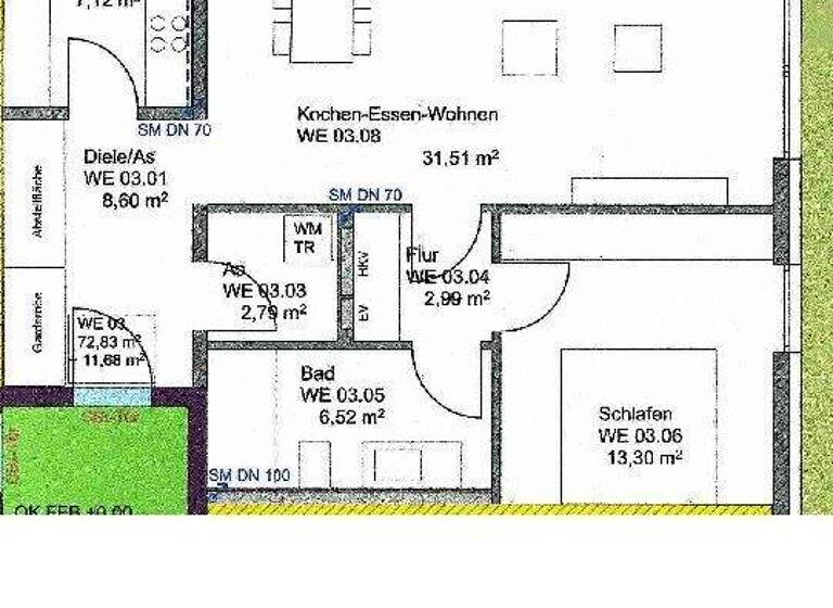 Wohnung zur Miete 1.180 € 2 Zimmer 85,2 m² frei ab 15.03.2026 Trier-Nord Trier 54292