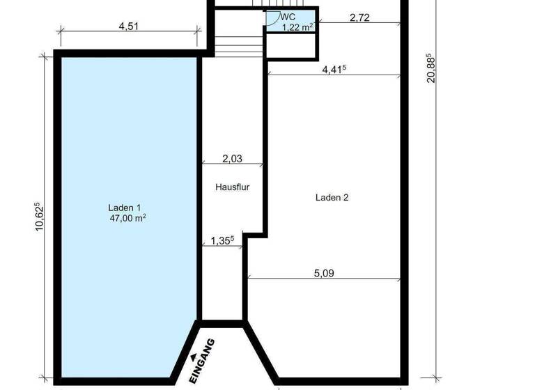 Laden zur Miete 520 € 47 m² Verkaufsfläche Bahnhofstraße 40 Tuttlingen 78532